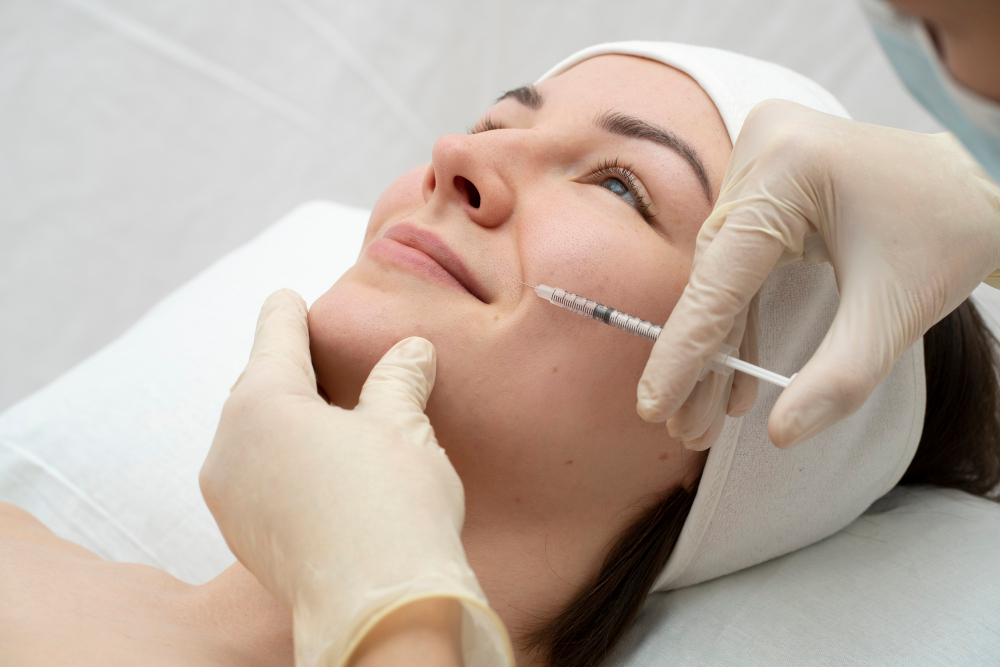Mujer recibiendo tratamiento de botox en Providencia